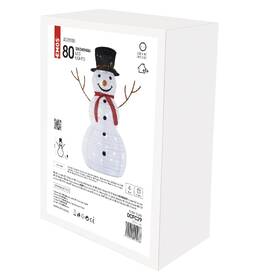 LED dekorácie EMOS 80 LED snehuliak skladací, 90 cm, vonkajšie aj vnútorné, studená biela 

 obrázok produktu 4 z 4