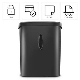 Skartovač Hama Safe X120, krížový rez, 12 listov, P4 čierny

 obrázok produktu 2 z 4