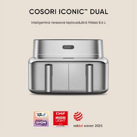 Fritéza teplovzdušná COSORI Iconic Dual CAF-SE901S-CEU, 8,6 l nerez

 obrázok produktu 8 z 10