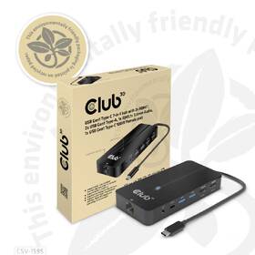 USB Hub Club3D USB-C/2x HDMI, 2x USB-A, 1x RJ45, 1x 3.5mm audio, 1x USB-C,100 W 

 obrázok produktu 7 z 7