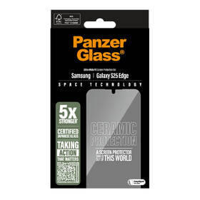 Tvrdené sklo PanzerGlass Ceramic na Samsung Galaxy S25 Edge s inštalačným rámčekom 

 obrázok produktu 2 z 2