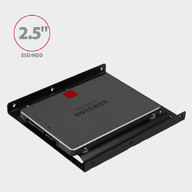 Rámček Axagon kovový, pre 1x 2.5" HDD/SSD do 3.5" pozície čierna

 obrázok produktu 1 z 6