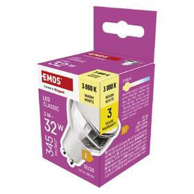 LED žiarovka EMOS bodová, 3W, 345lm, GU10, teplá biela 

 obrázok produktu 5 z 15