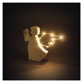 LED dekorácie EMOS drevený anjel, 13 cm, 8LED, vnútorná, teplá biela, časovač 

 obrázok produktu 6 z 6