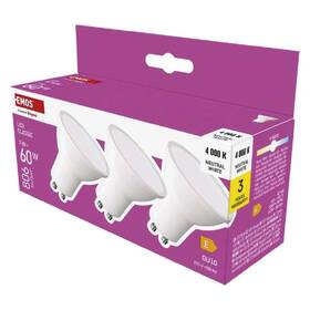 LED žiarovka EMOS Classic MR16, GU10, 7W, neutrálna biela (3 ks) 

 obrázok produktu 3 z 3