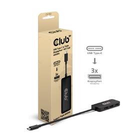 USB Hub Club3D USB-C na 3xDisplayPort, Single: 8K30Hz, Triple: 4K60Hz čierny

 obrázok produktu 1 z 3