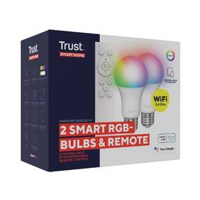 Inteligentná žiarovka Trust Smart Wi-Fi StarterPack (2 ks + ovladač) biela

 obrázok produktu 10 z 10