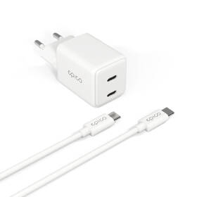 Nabíjačka do siete Epico UltraBoost GaN 35W 2xUSB-C + USB-C kabel 1,2m biela

 obrázok produktu 2 z 5