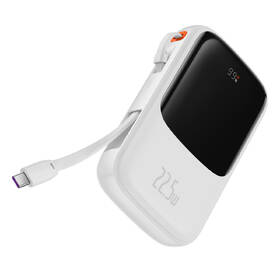 Powerbank Baseus Qpow Pro 10000mAh 22,5W s USB-C káblom biely

 obrázok produktu 1 z 16