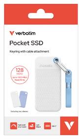 SSD externý Verbatim Pocket SSD 128GB + 2x obal biely

 obrázok produktu 5 z 10