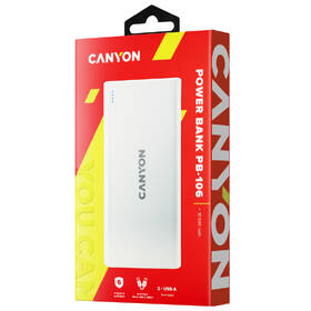 Powerbank Canyon PB-10006W, 10000 mAh, Micro USB/USB-C biely

 obrázok produktu 4 z 6