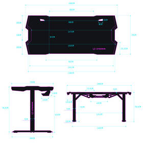 Herný stôl ULTRADESK FORCE S WHT 

 obrázok produktu 9 z 9