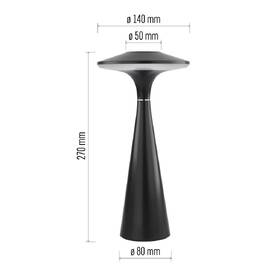 Stolná lampa EMOS ASON, 180 lm, stmievanie, studená/teplá/neutrálna biela čierna

 obrázok produktu 6 z 9