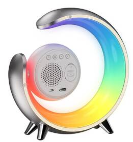 Stolná lampa IMMAX PEACOCK s hodinami, RGB svetlo, 20W, 400lm strieborná

 obrázok produktu 3 z 8