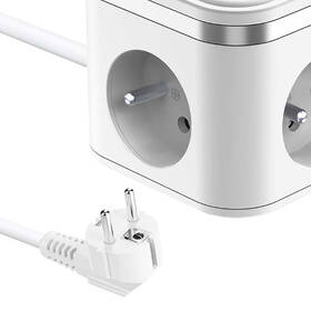 Kábel predlžovací Viking YC33W, 3x zásuvka, 1x USB-A, 2x USB-C, vypínač, 1,4 m biely

 obrázok produktu 1 z 2