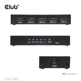 HDMI rozbočovač Club3D 4 porty HDMI, 4K120Hz čierny

 obrázok produktu 6 z 9