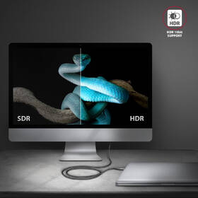 Kábel Axagon USB-C / HDMI 2.0, 1.8m, 4K/60Hz HDR10 čierny

 obrázok produktu 5 z 8