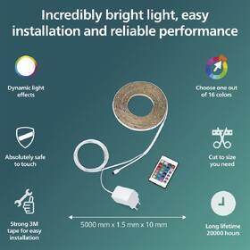 LED pásik Philips RGB, s ovládačom, 5m 

 obrázok produktu 4 z 6