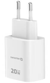Nabíjačka do siete Swissten EDGE GaN 1x USB-C PD 20W/1x USB-A 18W QC biela

 obrázok produktu 3 z 8