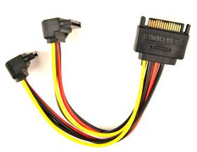 Kábel Gembird SATA napájací na 2x SATA 90 °, rozdvojka, 15cm 

 obrázok produktu 1 z 3