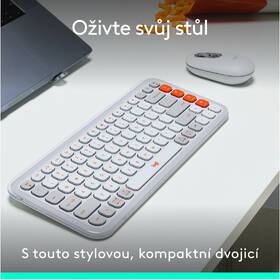 Klávesnica s myšou Logitech POP ICON, US layout biela

 obrázok produktu 2 z 10