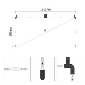 LED pásik EMOS GoSmart Ambientní RGB za TV 75“ (189 cm) ZTV75 

 obrázok produktu 11 z 19