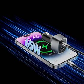 Adaptér do auta Celly USB-C/USB-A, 65 W čierny

 obrázok produktu 3 z 3