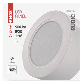 LED stropné svietidlo EMOS Rubic, kruh, 9W, neutrálna biela biele

 obrázok produktu 2 z 2