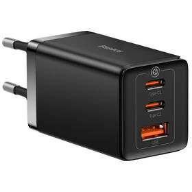 Nabíjačka do siete Baseus GaN5 Pro, 2x USB-C, USB-A, 65W + USB-C kábel 1m čierna

 obrázok produktu 3 z 10