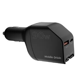 Adaptér do auta Mobile Origin CA22 90W, USB-C + USB-A, 2x USB-C kábel čierny

 obrázok produktu 6 z 13