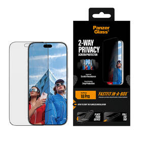 Tvrdené sklo PanzerGlass Privacy na Apple iPhone 18 Pro s bezprašným instalačním boxem čierne

 obrázok produktu 4 z 8
