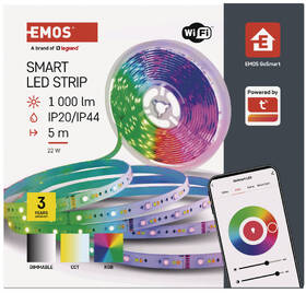 LED pásik EMOS GoSmart 22 W, 1000 lm, Wi-Fi RGBCCT, 5 m 

 obrázok produktu 4 z 6