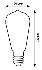 Inteligentná žiarovka Rabalux SMART LED Filament E27 ST64, 4W, 300lm, 2700K, RGB 

 obrázok produktu 6 z 6