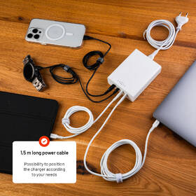 Nabíjačka do siete FIXED Charging Station 3xUSB-C/ 1xUSB-A, GaN, PD 3.0, 200 W biela

 obrázok produktu 6 z 12