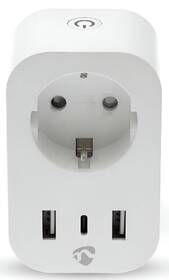 Inteligentná zásuvka Nedis SmartLife, merač spotreby, diaľkovo ovládateľná, Wi-Fi, 1x USB-C + 2x USB, IP21, 3680 W biela

 obrázok produktu 8 z 12