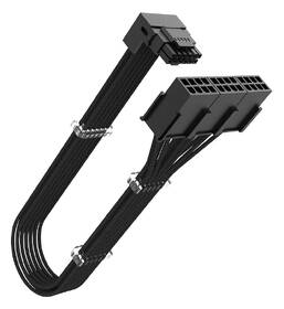Adaptér AKASA G-Nexus PX24, 90° 12VHPWR Adapter Cable, 12+4P male na 3x 8P female, 30cm čierny

 obrázok produktu 1 z 4