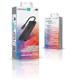 USB Hub Connect IT USB-C/3x USB 3.2, HDMI, USB-C PD 100W sivý

 obrázok produktu 4 z 4