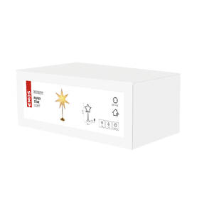LED dekorácie EMOS vianočná hviezda papierová so zlatým stojanom, 45 cm, vnútorná 

 obrázok produktu 5 z 5