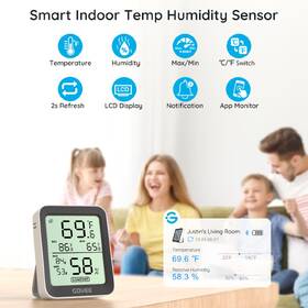 Senzor Govee Teploměr a vlhkoměr s displejem, Bluetooth biely

 obrázok produktu 3 z 5