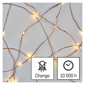 Vianočné osvetlenie EMOS 150 LED nano reťaz zelená, 15 m, vonkajšia aj vnútorná, teplá biela, časovač 

 obrázok produktu 5 z 8