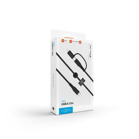 Kábel FIXED USB-C/USB-C a Lightning, PD, 60W, MFi, 1,2m sivý

 obrázok produktu 8 z 8