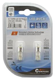 Autožiarovka Compass 33770 1SUPER LED 12V T10  (2 ks) biela

 obrázok produktu 1 z 1