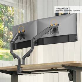Držiak Gembird MA-DA2-02, dual, pre monitor, naklápacie, pre uhlopriečky 17"-32”, nosnosť 8kg čierny

 obrázok produktu 4 z 4