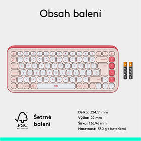 Klávesnica Logitech POP ICON, US layout ružová

 obrázok produktu 10 z 10
