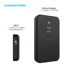 Powerbank FIXED MagZen s bezdrôtovým nabíjaním a podporou Magsafe, 6 000 mAh čierny

 obrázok produktu 3 z 7