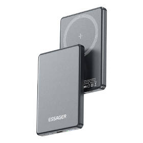Powerbank Essager 5000 mAh magnetická bezdrôtová (kompatibilná s MagSafe) sivá

 obrázok produktu 1 z 7