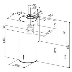 Odsávač pár Faber CYLINDRA PLUS EV8 BK A37 čierny

 obrázok produktu 3 z 3