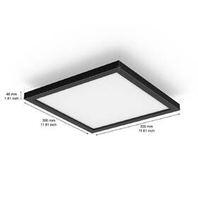 LED stropné svietidlo Philips Aurelle Panel S, 30 cm čierne

 obrázok produktu 1 z 8