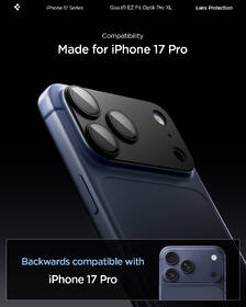 Ochranné sklo šošovky fotoaparátu Spigen tR EZ Fit Optik Pro XL na Apple iPhone 17 Pro čierne

 obrázok produktu 11 z 15