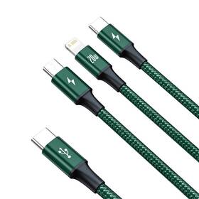 Kábel Baseus Rapid Series 3v1 USB-C (Micro USB/Lightning/USB-C) PD 20W 1,5m zelený

 obrázok produktu 1 z 10